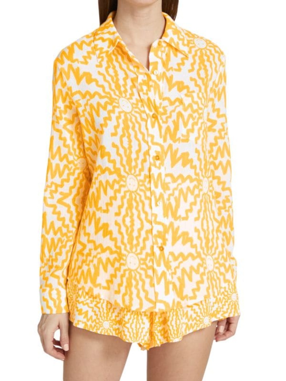 Le Superbe Sun Struck Button Front Shirt Cotton Work Everyday 4
